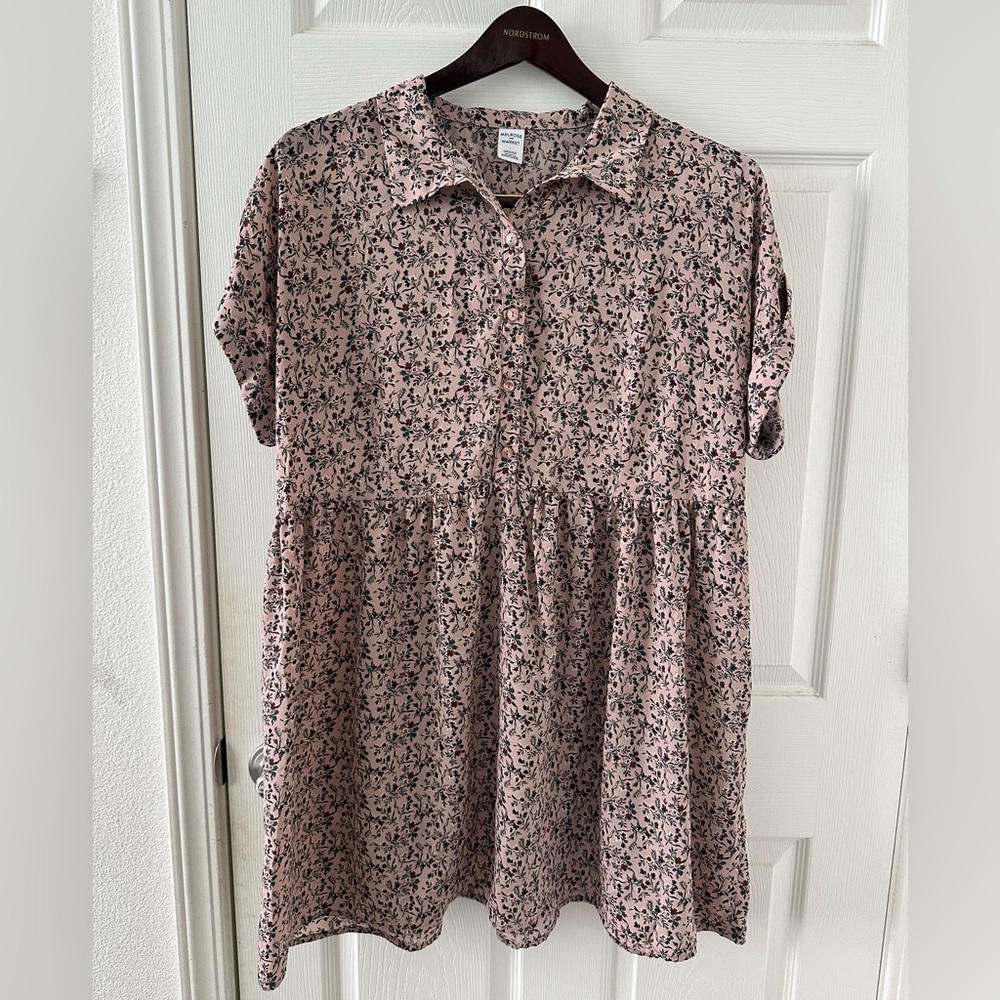 Melrose and Market Pink Floral mini dress